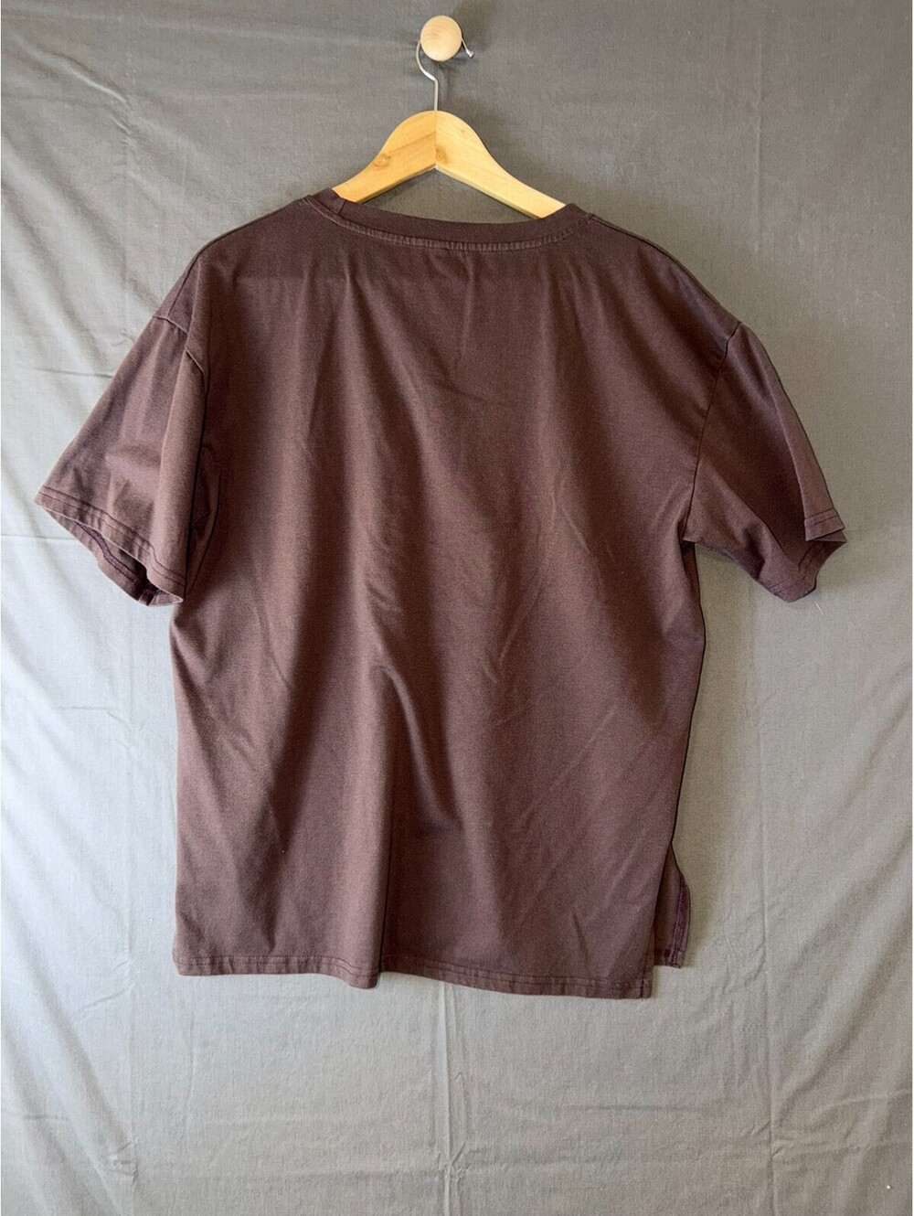 Brown Short Sleeve T‑Shirt Size M Casual Basic Tee-Oversized - Picture 5 of 5